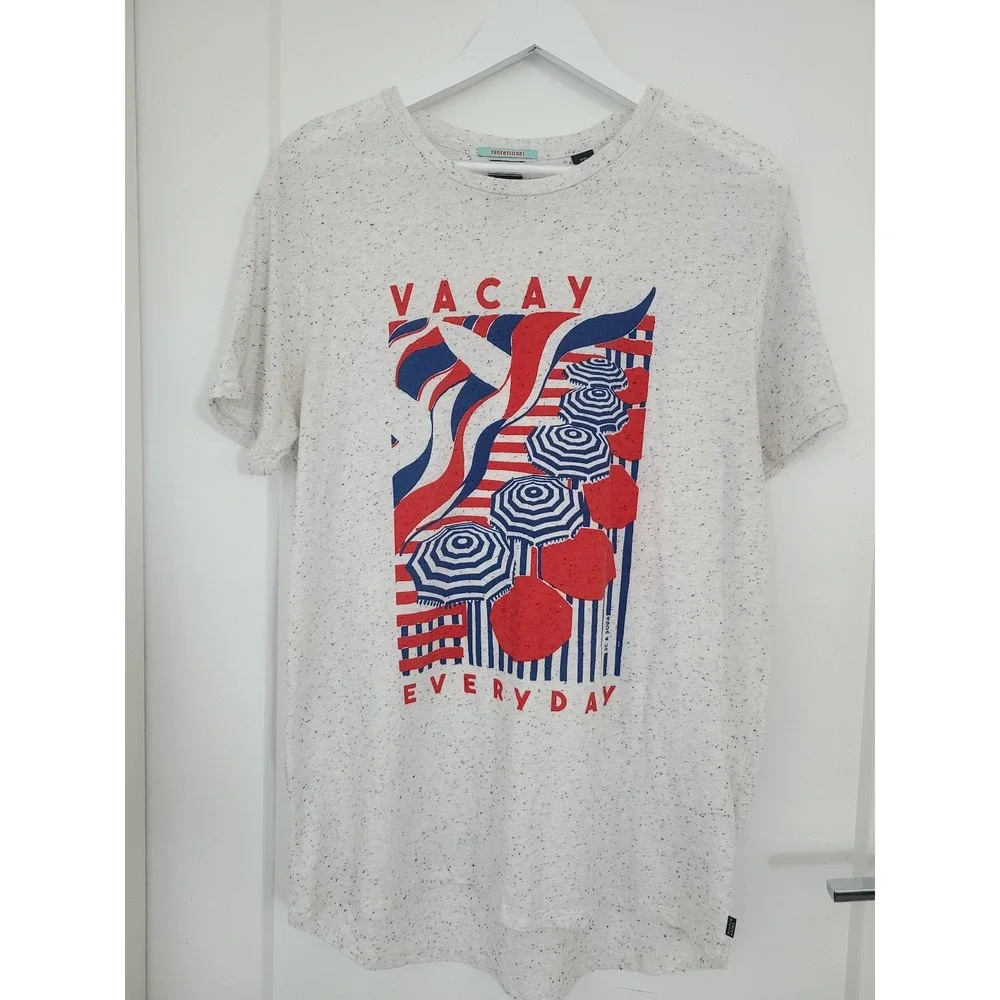 Scotch & Soda Vacay Everyday Graphic Tee | Men's Large | Beach Coastal Summer